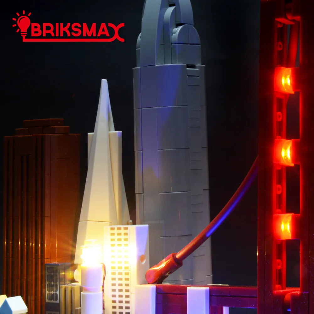 BriksMax Led Šviesos Rinkinys 21043 Architektūros San Francisco , (NE Apima Modelis)