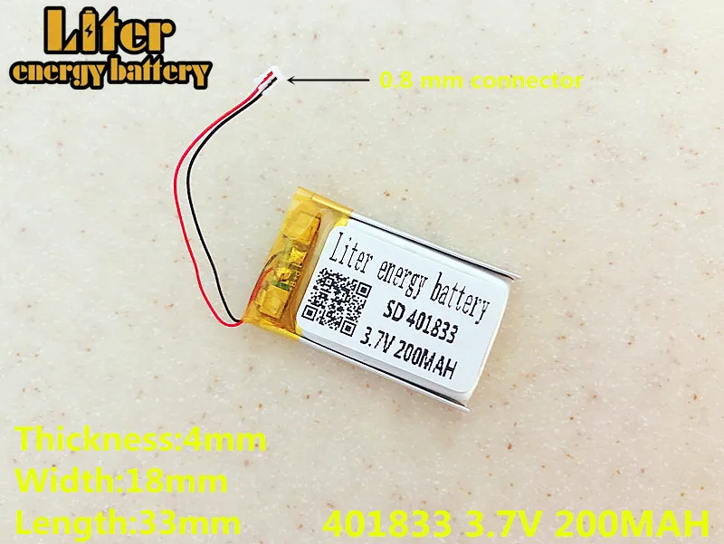 Pakeitimo 3.7 V 200mAh li-Polimero Li-ion Baterija SONY MP3 NW-E002 NW-E003 NW-E005 Originalus kištukas 401833