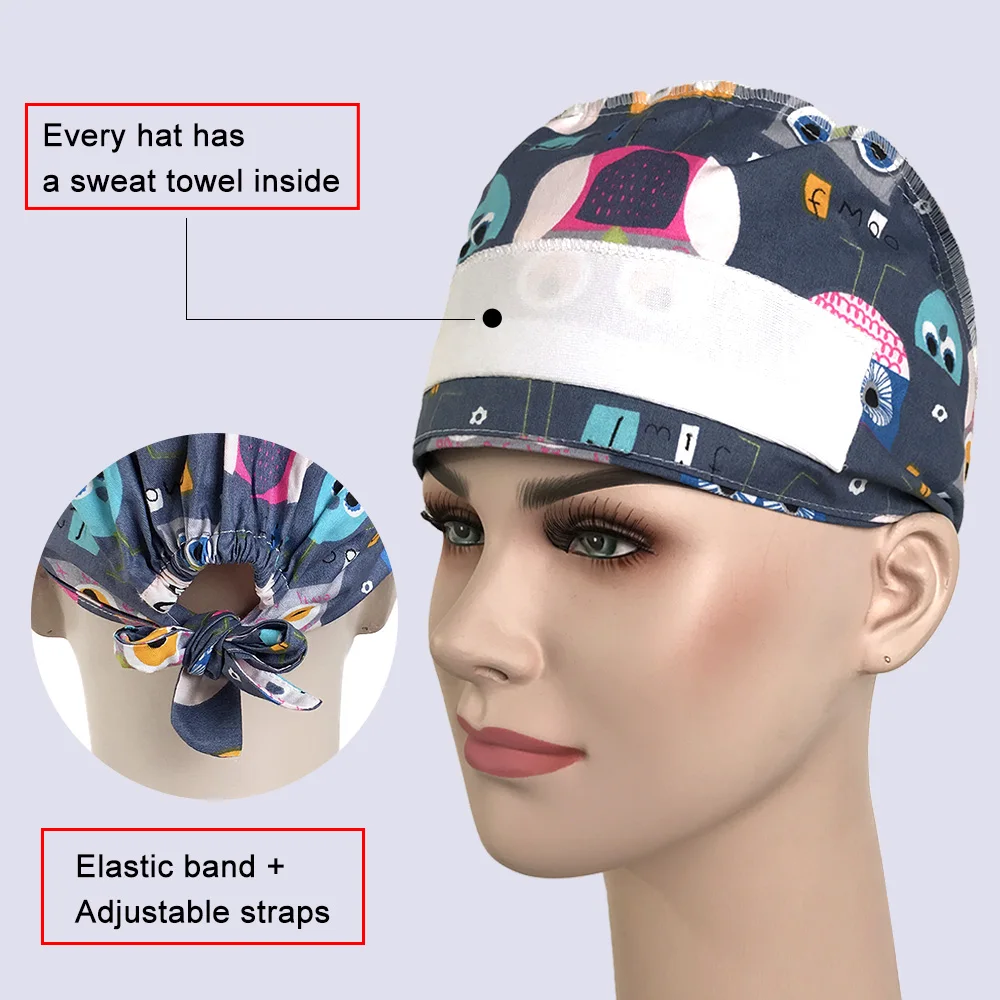 Naujas Stomatologas skrybėlės mados Daugiaspalvis spausdinimas skrybėlę reguliuojamas Šveitimas bžūp grožio salonas slaugos bžūp laboratorija 