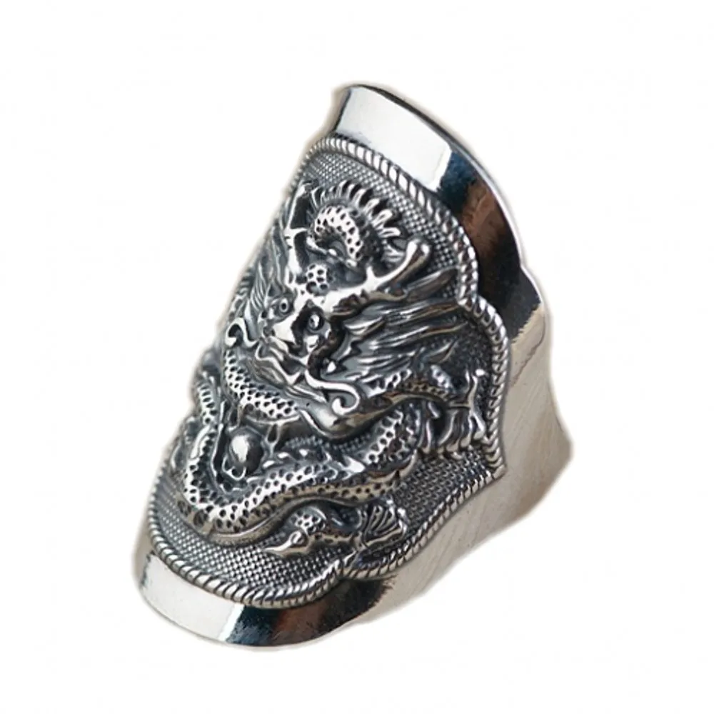 BOCAI Mados vyrų dragon totem žiedas s990 Sterlingas Sidabro valdinga vyrų žiedai retro Tailando sidabro amatų žiedas rodomojo piršto žiedą