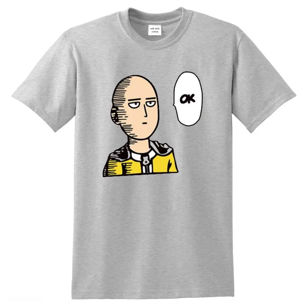 Vienas smūgis žmogus t shirts GERAI medvilnės anime marškinėliai Spausdinami vyrų marškinėliai vyriški Marškinėlius hip-hop t-shirt vyrams juokinga