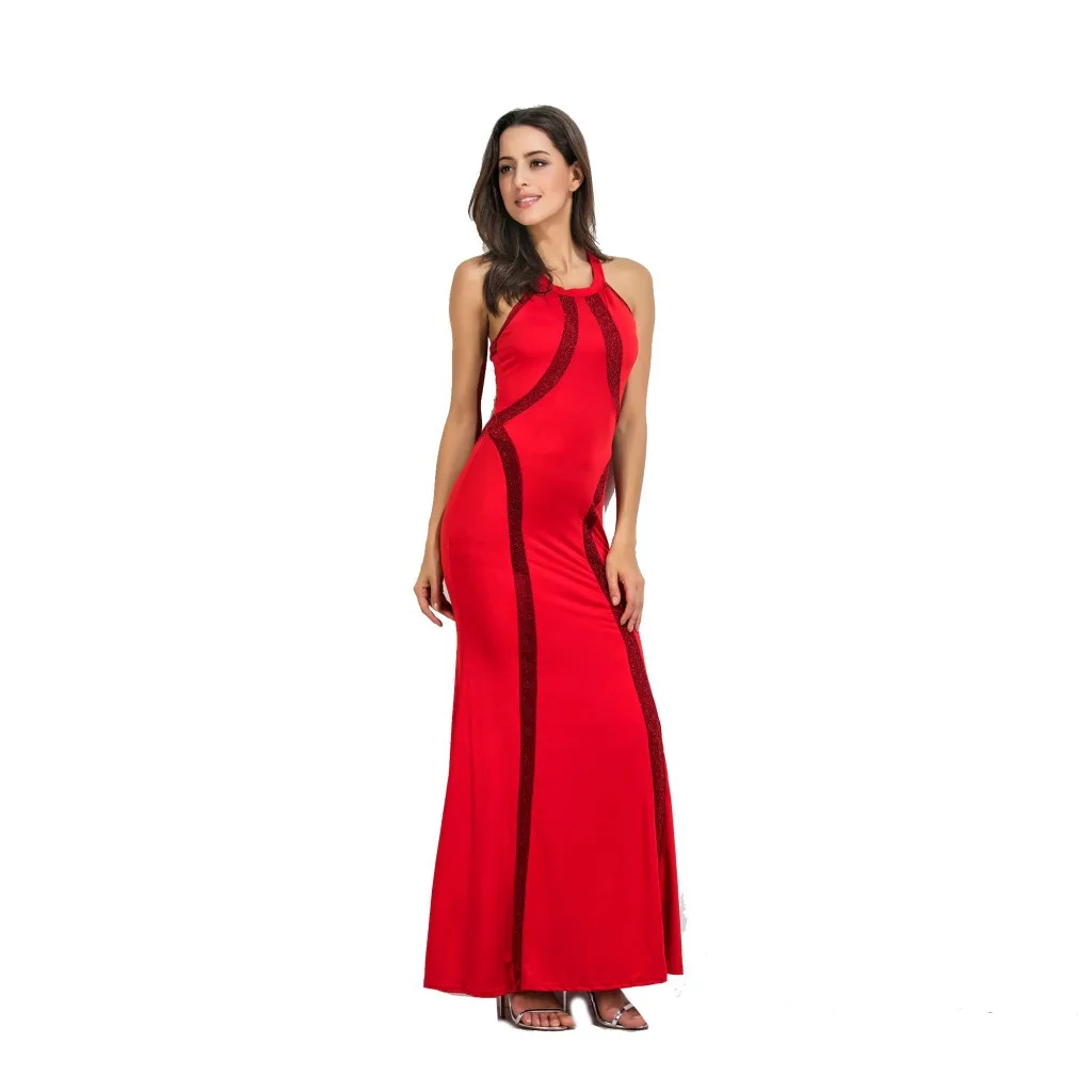 Moterų Pavasario Seksuali Atvira nugara Suknelė 2020 Raudona Spageti Dirželis Undinė Vestidos O-Kaklo Midi Clubwears Įžymybė Vakare Šalis Suknelė