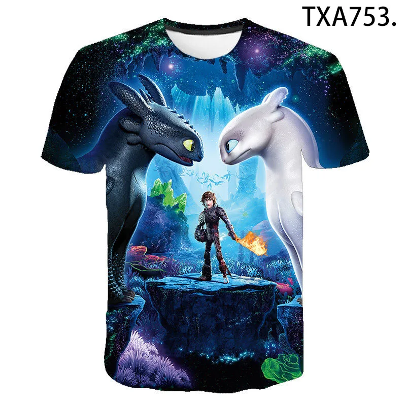 2020 metų Vasaros Dragon Filmą 3D T Marškinėliai Atsitiktinis Vyrų, Moterų, Vaikų Mados Berniukas, mergaitė, Vaikams, Print T-shirt Viršūnes Tee
