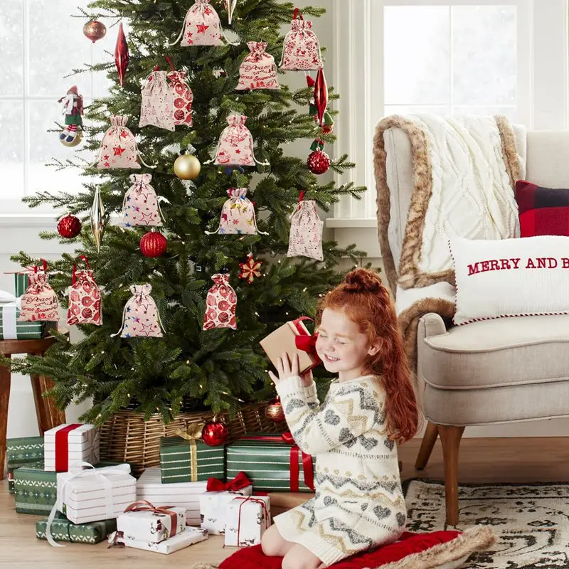 Kalėdinis Advento Kalendorius Atgalinės Atskaitos Maišelį Saldainių Dovanų Maišai Linksmų Kalėdų Dekoro Namai 2020 Kalėdų Eglučių Papuošalai Naujųjų Metų
