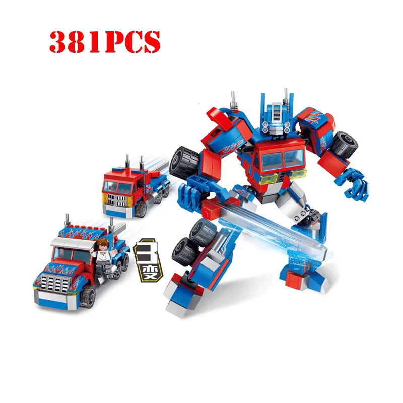 3 1. Super Herojus Statybinių Blokų Transformacijos Robotas Super Lenktynininkų Automobilių Miesto įrangos pardavimas, biuro įrangos Plytų Žaislas WJ057