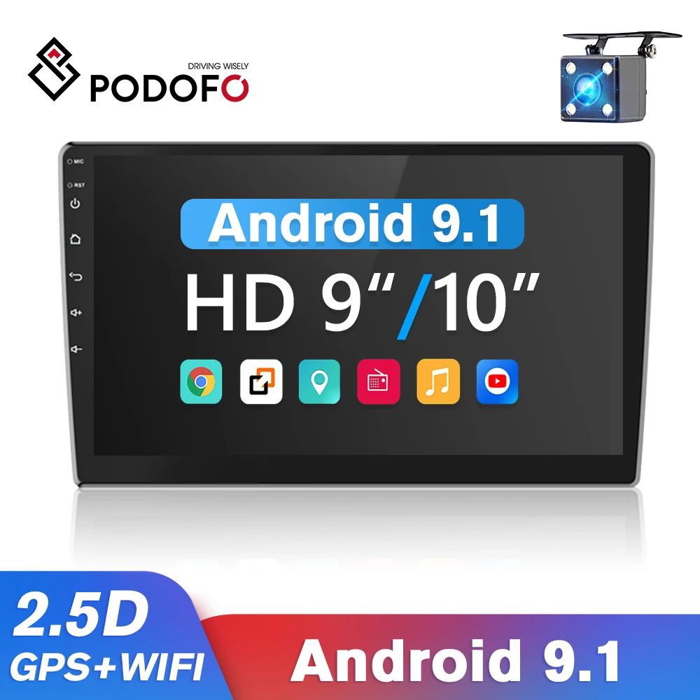 Podofo 2Din Android Automobilio Radijo 9/10.1 Colio Multimedijos Vaizdo Grotuvas Universalus Auto Stereo 