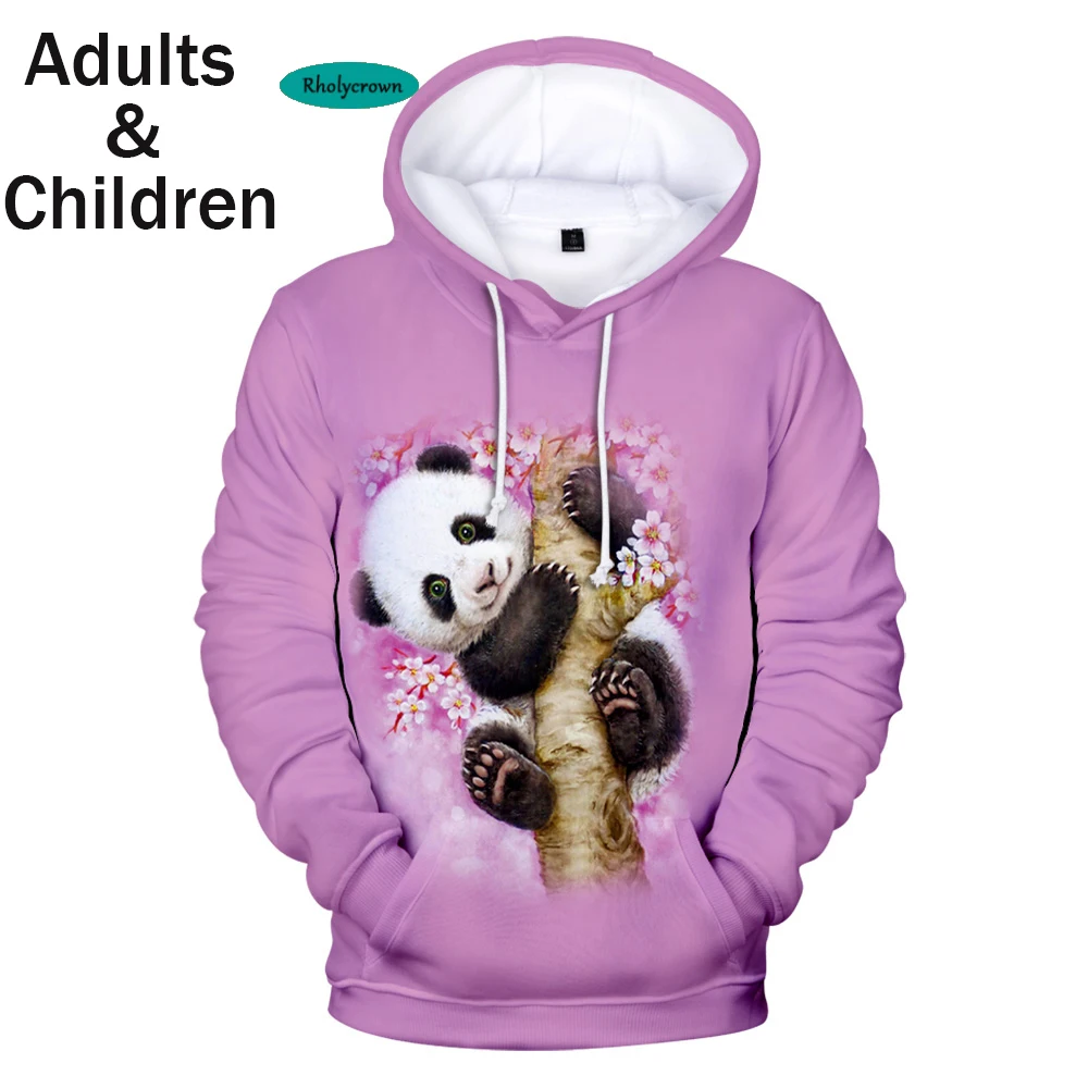 Naujas Negabaritinių 3D Spausdinimo Panda Hoodies berniukų, mergaičių Megztiniai Vaikams Panda puloveriai berniukų, mergaičių Švarkai Vaikų Rudens 3D Gobtuvu