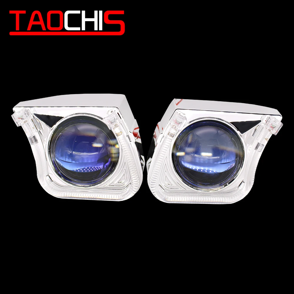 TAOCHIS 2.5 cm YT147 MINI H1 xenon bi projektoriaus objektyvas gaubtų automobilių žibintai kaukė 