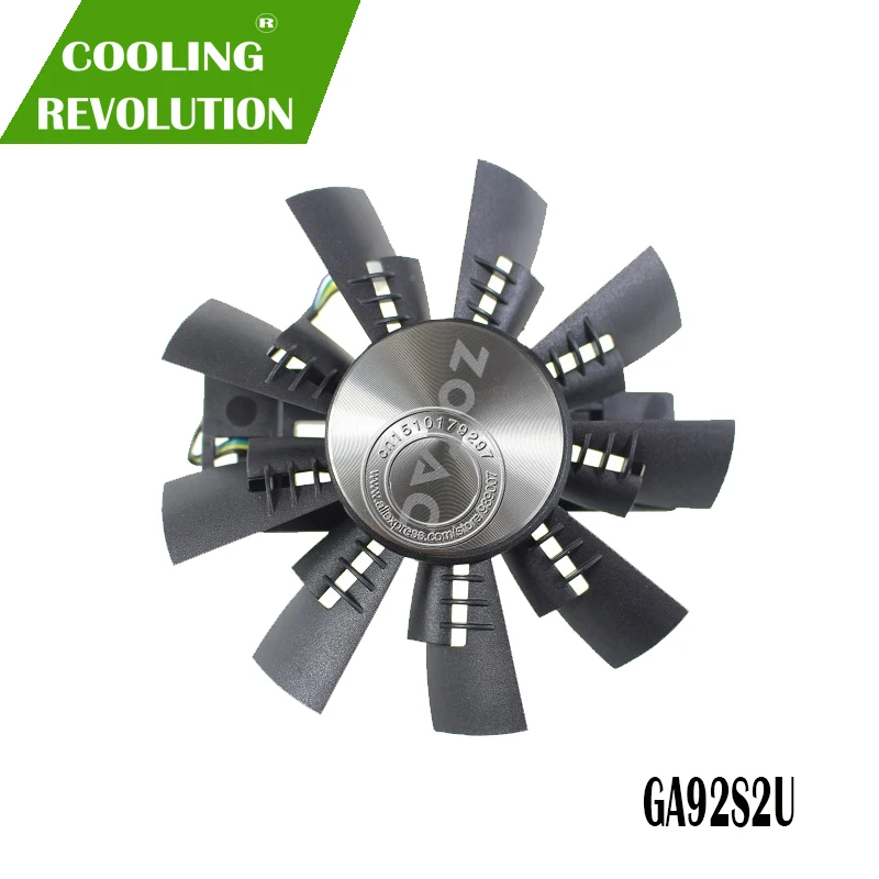 GA92S2U DC12V 0.46 A 4PIN grafika ventiliatorius Zotac GTX1070 GTX1070Ti GTX1080 AMP EKSTREMALUS