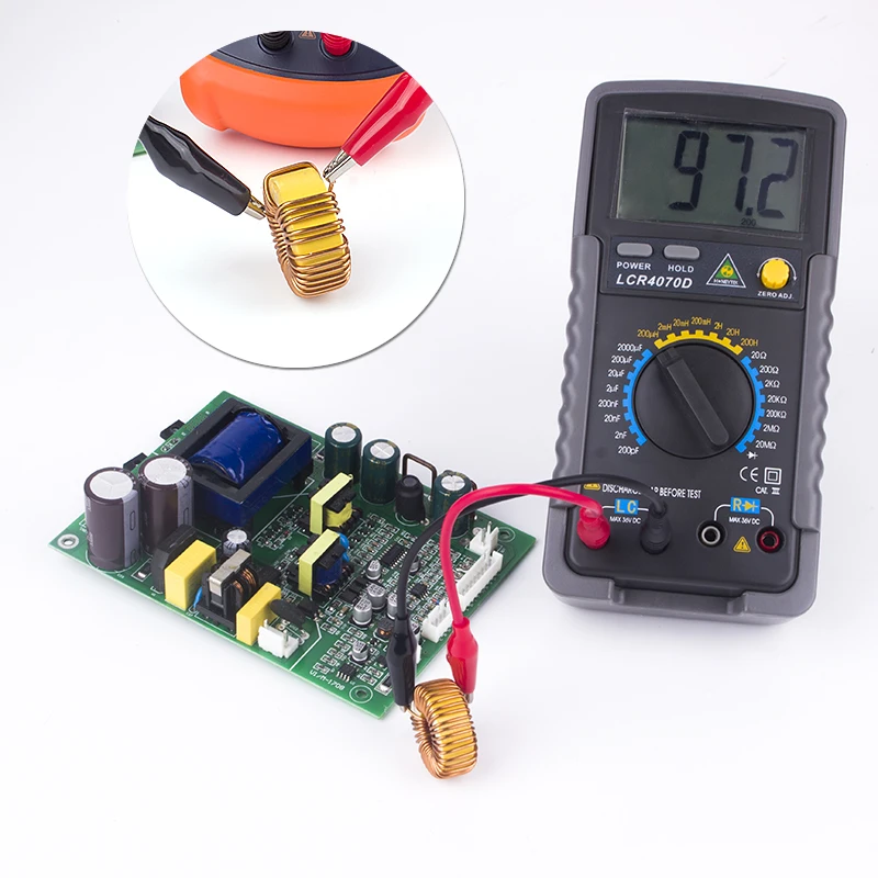 KUAIQU Profesionalių Skaitmeninių Capacimeter Multimetras ESR LCR Metrų Kondensatorių Talpą, Testeris Indukcinių Skaitiklių LCD Apšvietimas