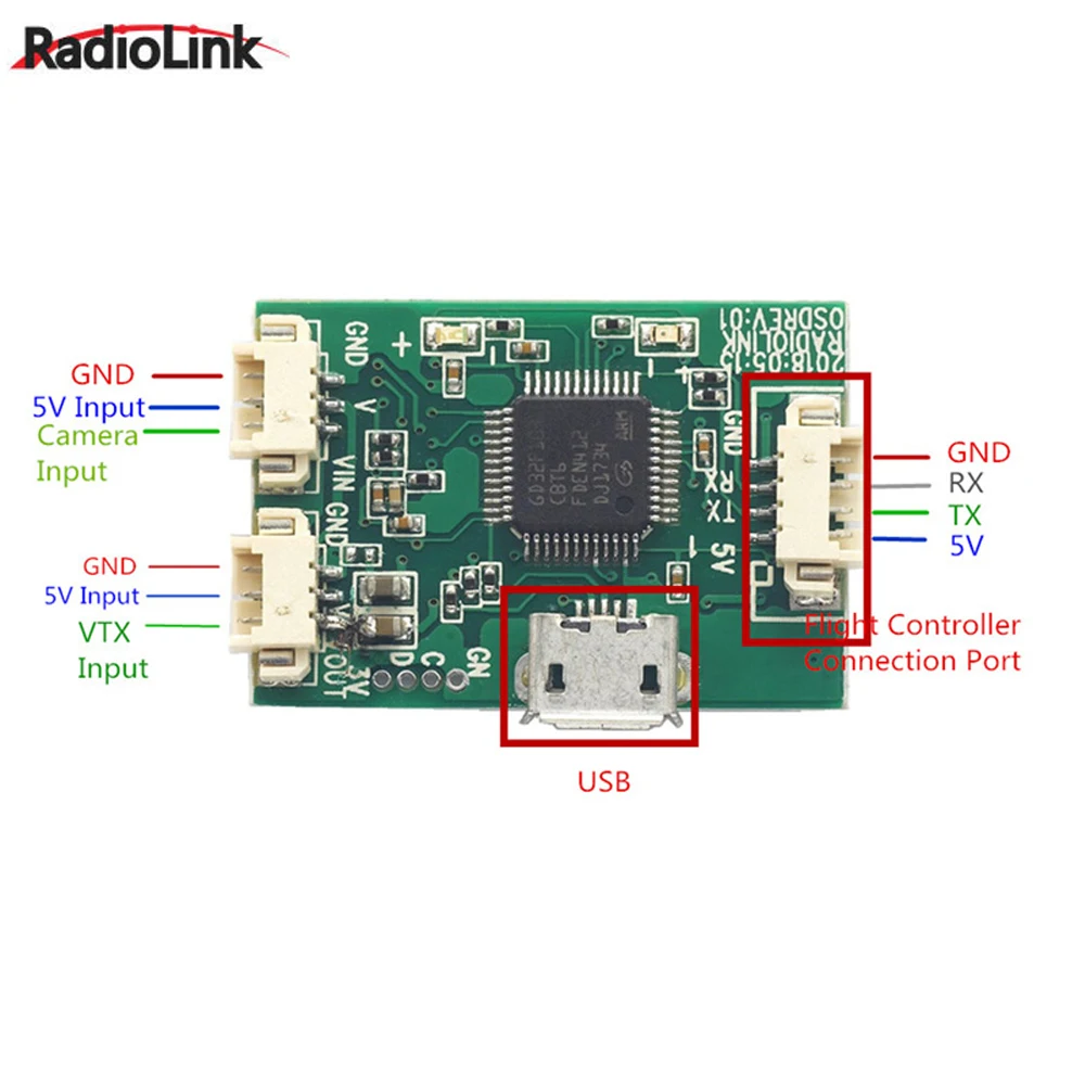 OSD Modulis,Radiolink Mini OSD Modulis Mini PIX/Pixhawk Skrydžio duomenų Valdytojas Valdybos RC Drone