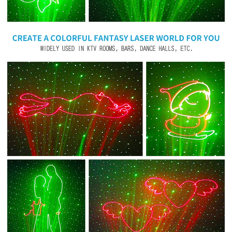 AOSONG 3D Full Animacija, Lazerių Projekcijos, Šviesos Kalėdų Baras KtV Šviesos Animacijos Etape DJ Disko Lazerio Šviesa