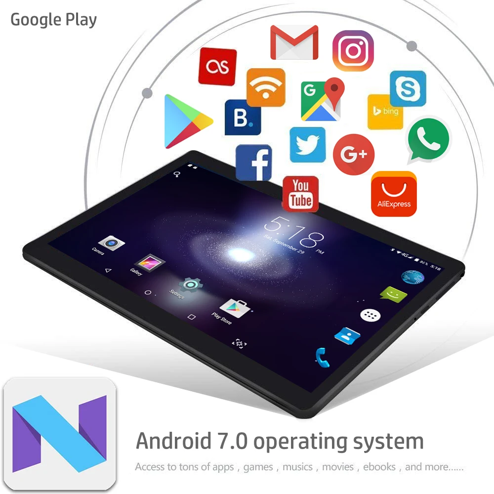 Geriausia pardavimo 2021 android 9.0 tablet 10,1-colių 2 1 laptop tablet Paramos zoom Paramą Netflix