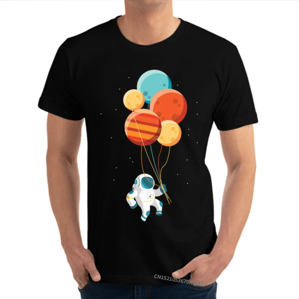 Visatoje Plaukioja Astronautas Juokinga Dovana Šeimos Paplitęs Individualų Topai Marškinėliai, O-Kaklo, Medvilnės Marškinėliai Vyrams Europoje T-shirts