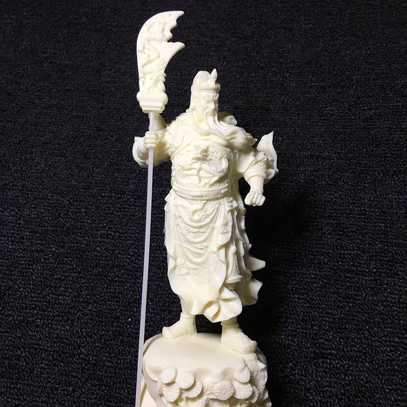 Gong Guan valdinga statula, balta modernaus meno skulptūrą, natūralios medžiagos, namų dekoravimo reikmenys, Guan Yu Budos statula
