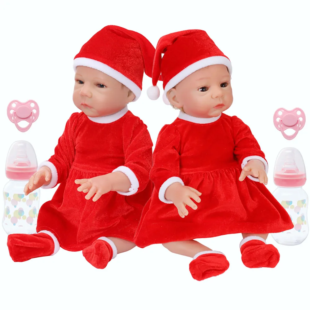 18inch Tikroviška Reborn Baby Doll Su Kalėdų Kūdikių Drabužiai Sophia HARLOW Lėlės viso Kūno Silikono Lėlės Gimtadienio, Kalėdų Dovana