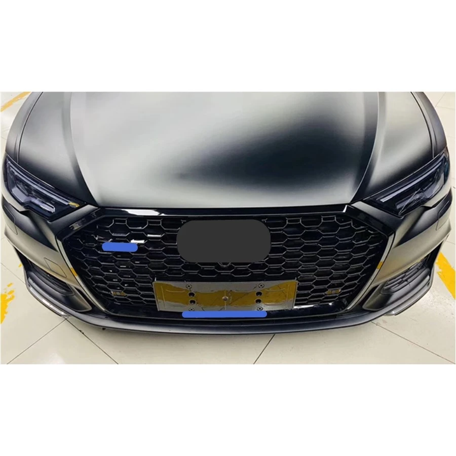 Už RS6 Stiliaus Priekiniai Sporto Hex Akių Korio Kapoto Grotelės Juodos spalvos Audi A6/S6 S8 2019 2020 automobilių optikos reikmenys