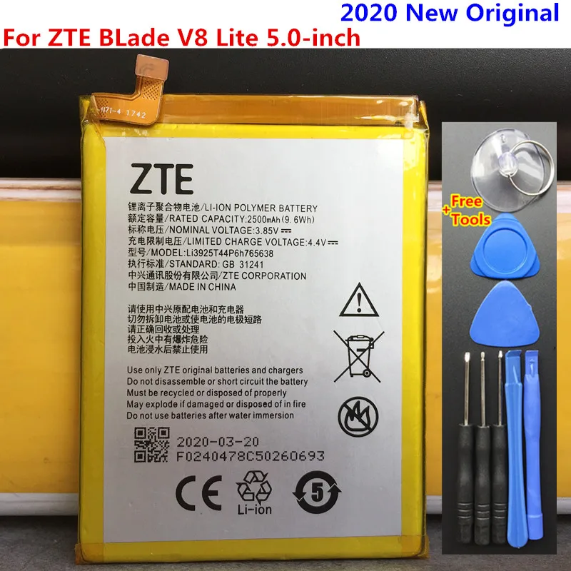 Originalus Li3925T44P6h765638 2500mAh Bateriją, Skirtas ZTE BLade V8 Lite 5.0 colių Mobilusis Telefonas