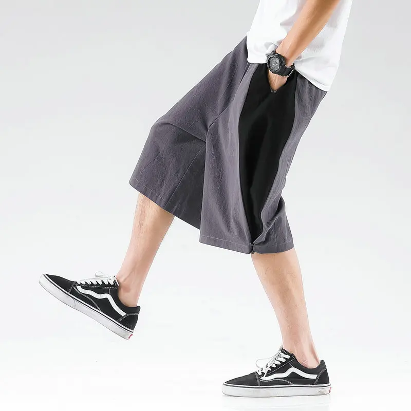 Vyrai Harajuku Stilius Bermudai Šortai Vyrams Streetwear Shorts Mens 2020 Metų Vasaros Elastinės Juosmens Paplūdimio Šortai Vyrų Didelis Dydis M-5XL