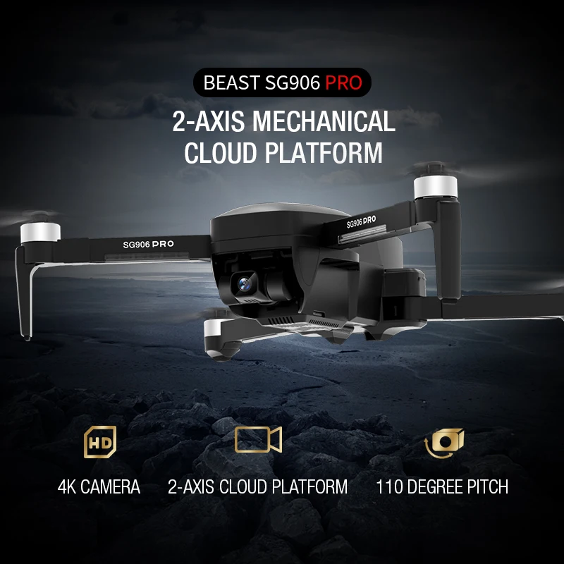 SG 906 pro drone Kamera 4k GPS variklis brushless quadcopter UAV tolimojo kontrolės drone su viena baterija