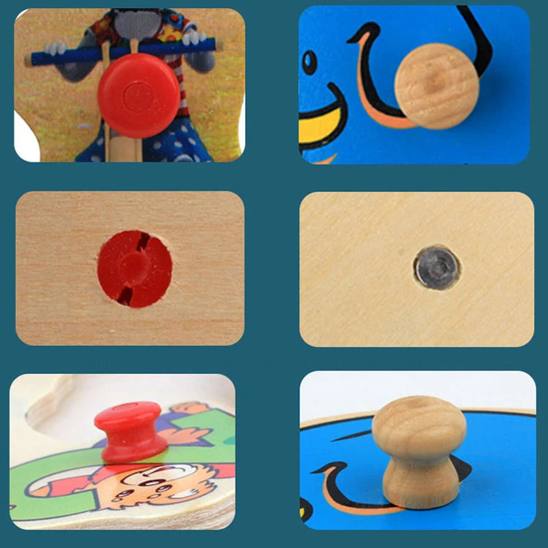 Kūdikių Montessori Ugdymo Mediniai Žaislai, Vaisių Formos ir Spalvų Dėlionės Ikimokyklinio Mokymosi Medienos Žaislai Vaikams, Sensorinėmis Medžiagos