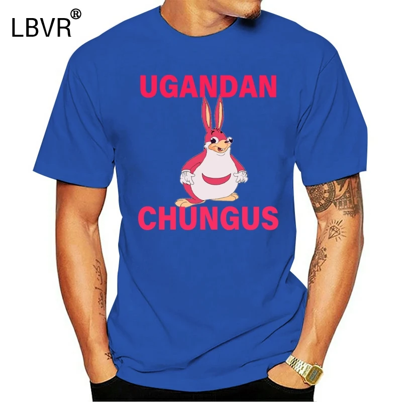 Ugandos Chungus Didelis Chungus Meme Juokinga, Juoda T-Shirt S-3Xl Populiarus Tagless Tee Marškinėliai