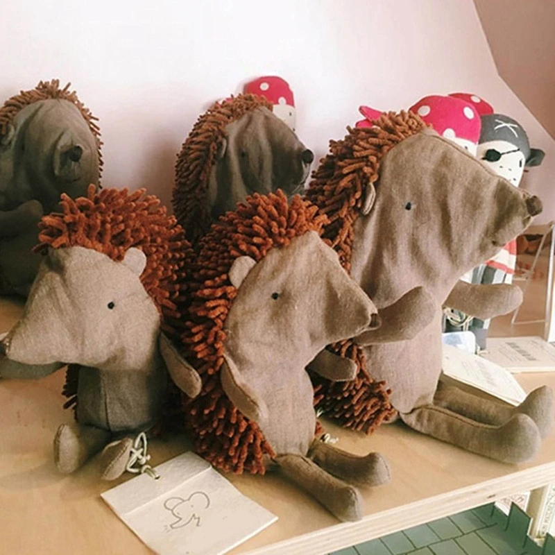 Baby Vaikų Gimtadienio Dovanos Minkšti Pliušiniai Žaislai Šiaurės Miškų Gyvūnų Lino Ežys Lėlės Pagalvę Vestuves Namų Dekoro