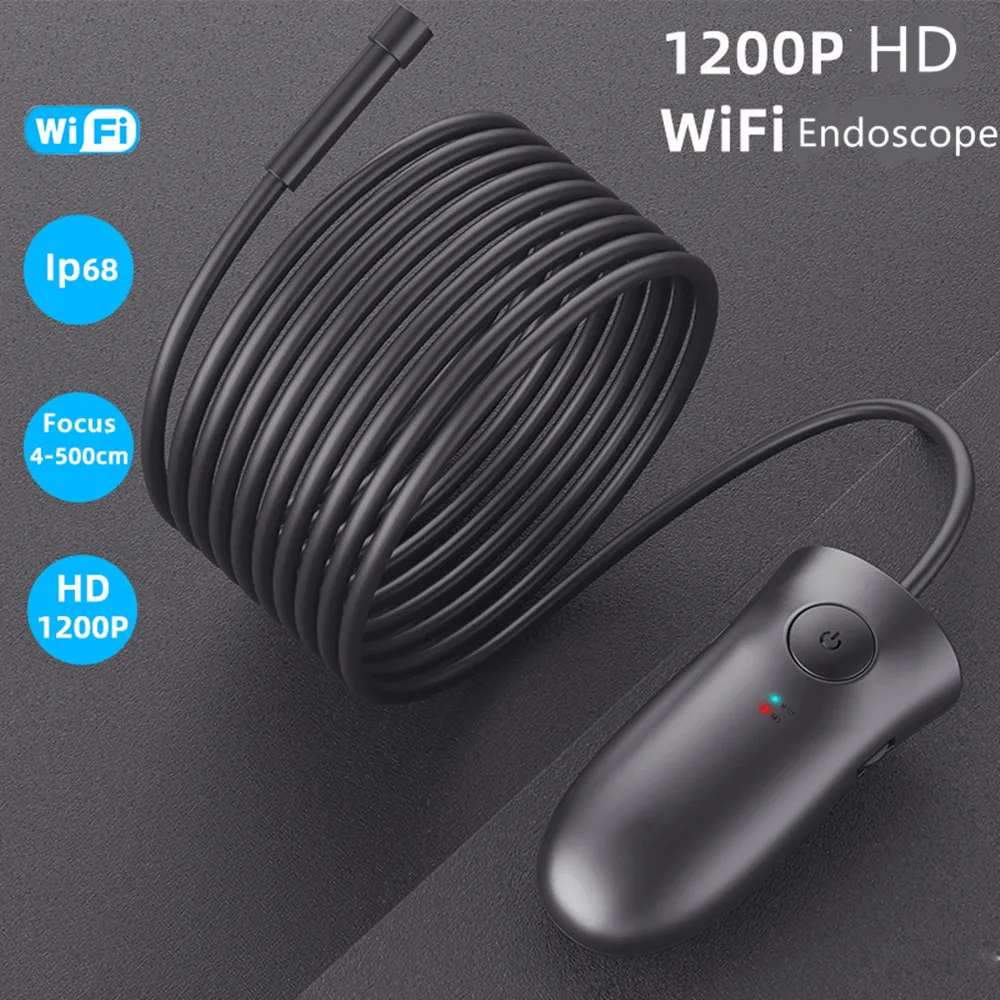 Wifi Endoskopą HD Kamera 1080p slėgio kitimą Tikrinimo Kamera Endoskopinė Vandeniui vaizdo Kamera Lanksti Kamera Gyvatė, skirta 
