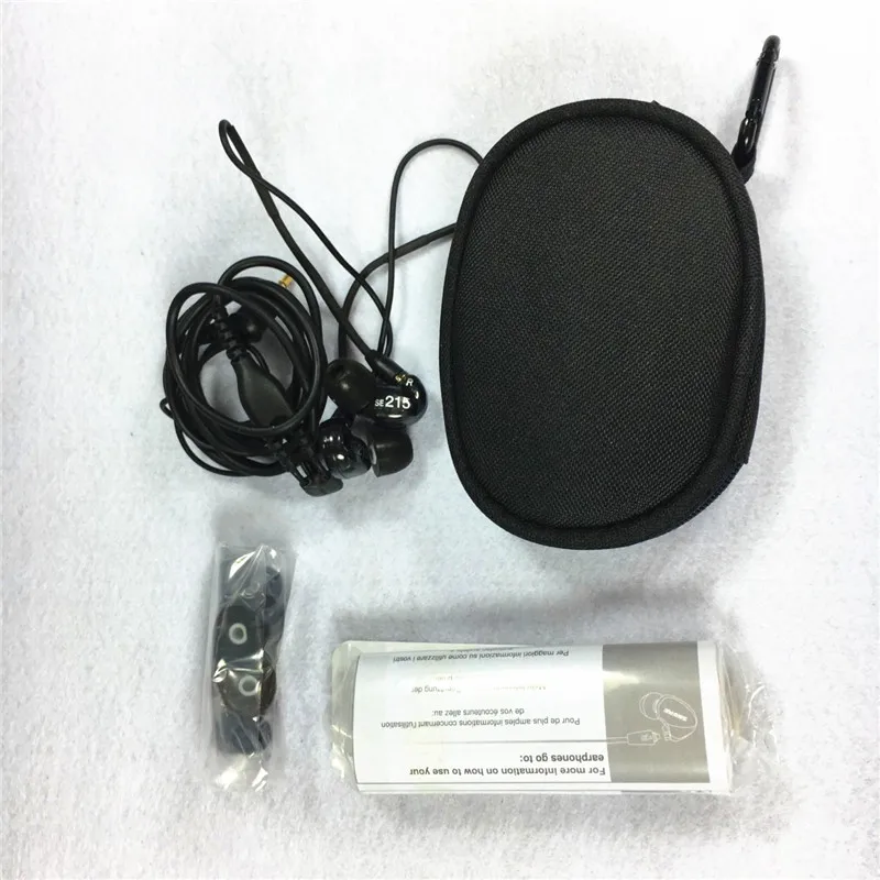 Hi-fi stereo laisvų Rankų įranga SE 215 Triukšmo Atšaukiu 3.5 MM ausies Ausinės, Atskiras Kabelis laisvų rankų įranga su Box nemokamas pristatymas