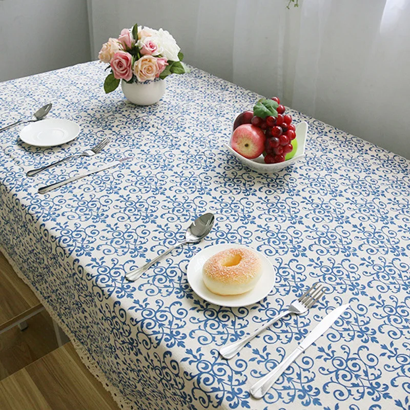 LovrtravelpatternChristmas snaigės staltiesė nėrinių staltiesė raudona medvilnės stalo vestuvių puotą staltiesė skalbti tekstilės