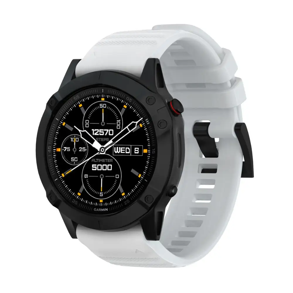 Mada sporto Minkšto Silikono Watchband Garmin Fenix5 Riešo Dirželis Sporto Išmaniųjų Laikrodžių Apyrankės Pakeitimo Apyrankę Priedai