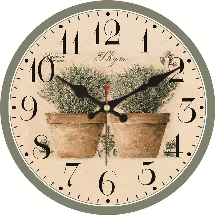 WONZOM Derliaus FlowerNon-Tiksi Mediniai Kartono Sieninis Laikrodis Namų Virtuvės, Biuro,Tylus Valyti Sieninis Laikrodis apdailai