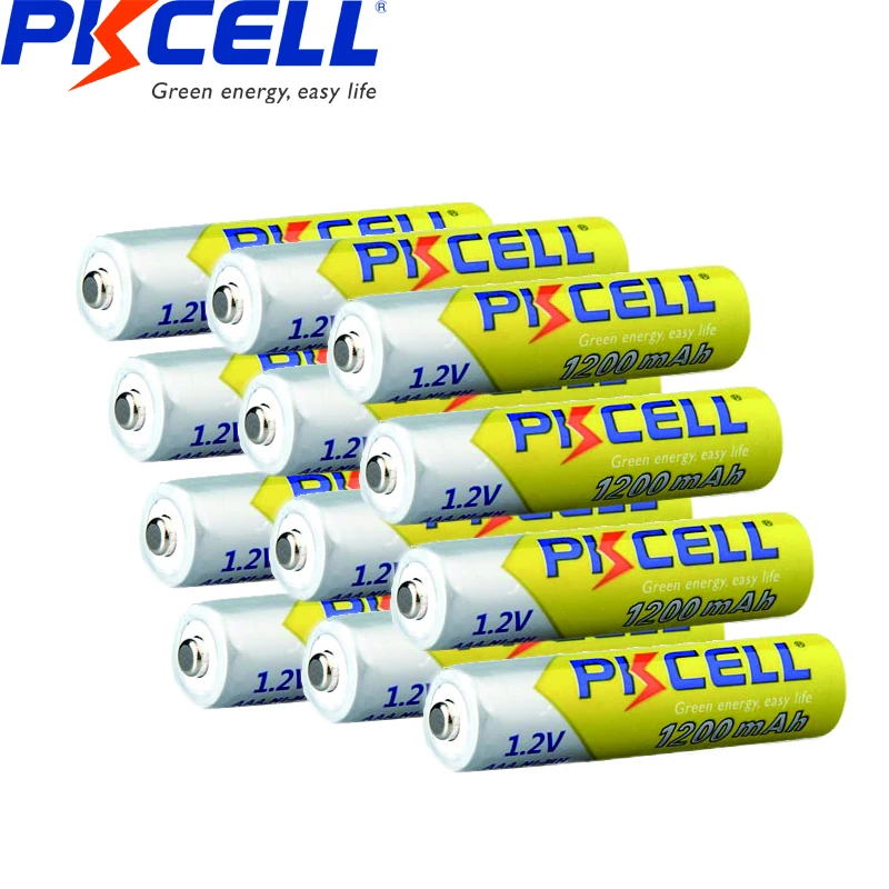 12PCS PKCELL AAA baterija 1200mAh 1.2 V Ni-MH AAA Baterijos NIMH 3A Įkraunamas Baterijas 3A Bateria Baterias +3PCS AAA baterijos dėžutė