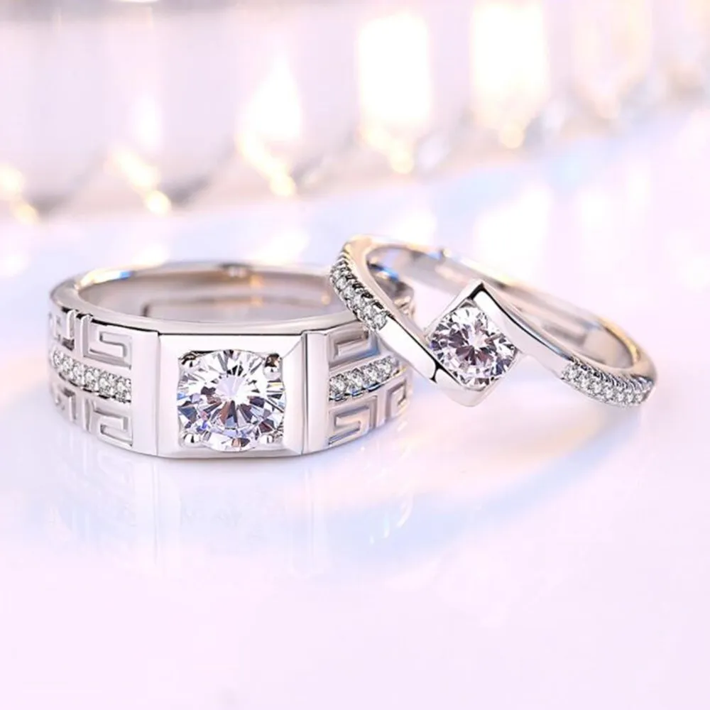 NEHZY 925 sterlingas sidabro naujų papuošalų mados moters vyras atidarymo žiedas dovana jubiliejų, vestuvių, sužadėtuvių pora žiedas