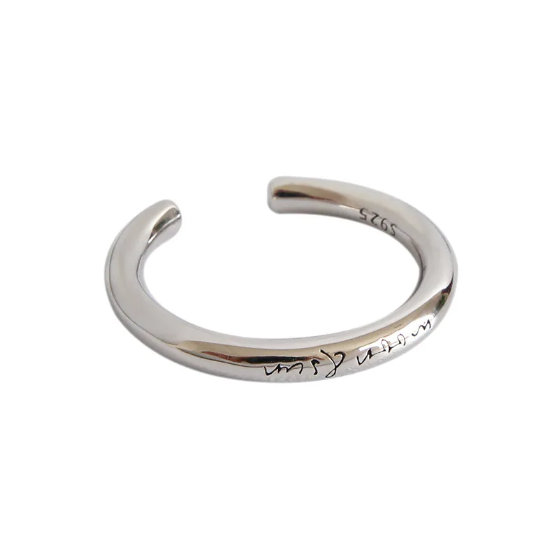SHANICE Minimalistinio 925 sterling silver moon & sun laišką žiedai moterims, ringen, paprastas vestuvinis žiedas moteris, sidabro 925 papuošalai