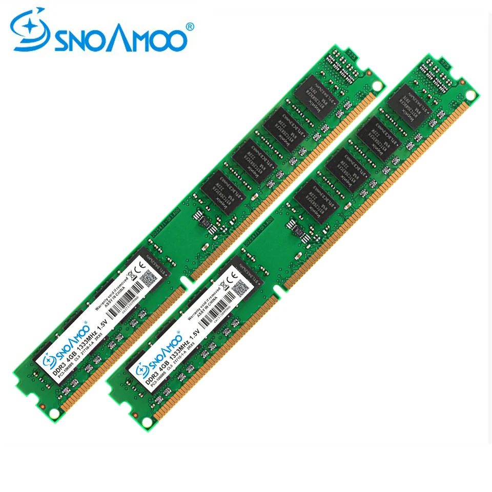SNOAMOO KOMPIUTERIO Ram DDR3 4GB 1333MHz 240 Pin PC3-10600S 2GB, 8GB Intel RANKOS DIMM Kompiuterio Atmintyje Lifetime Garantija
