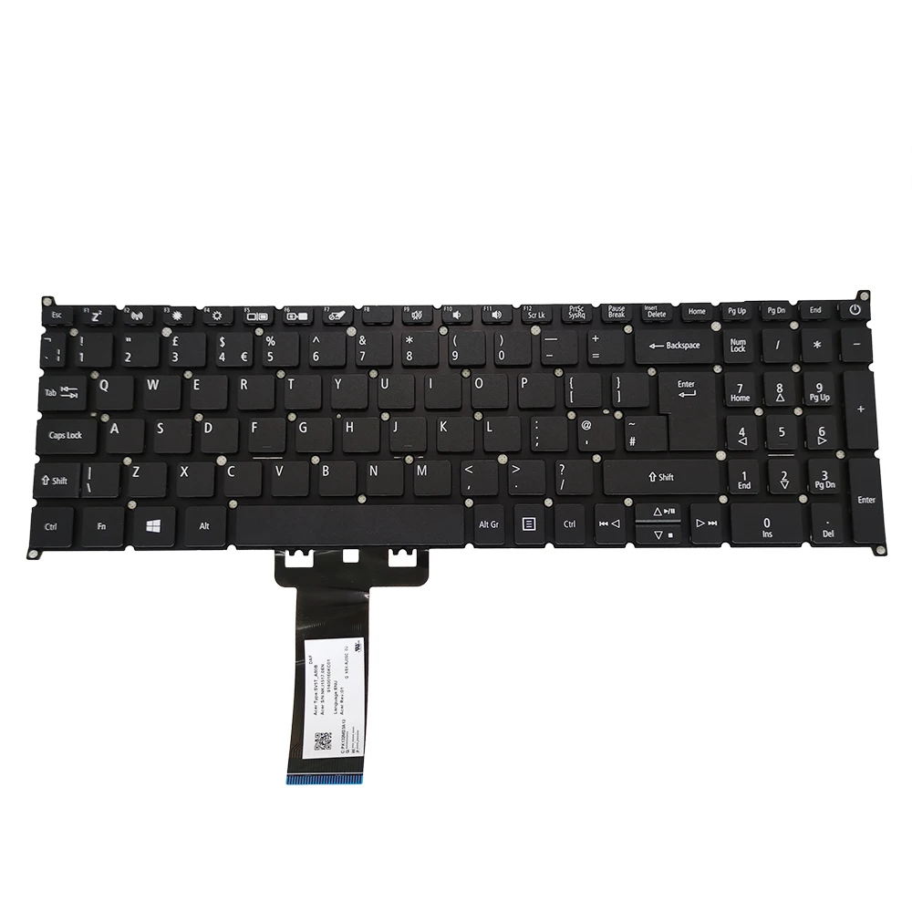 OVY UK Pakeitimo klaviatūros Acer Aspire 3 A317 51 G A317-51KG juodos spalvos nešiojamojo kompiuterio klaviatūros ES GB Britų 91400160KC01 geriausia parduoti