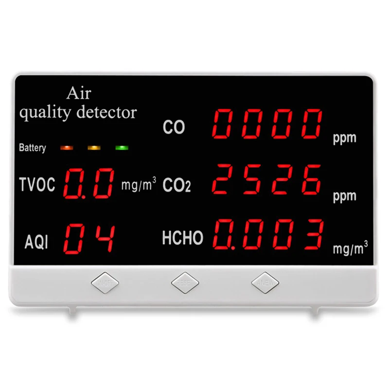 Oro Kokybės Testeris CO CO2 TVCO JOMS HCHO Testeris Namuose Kasdien Oro Kokybės Stebėjimo Įranga