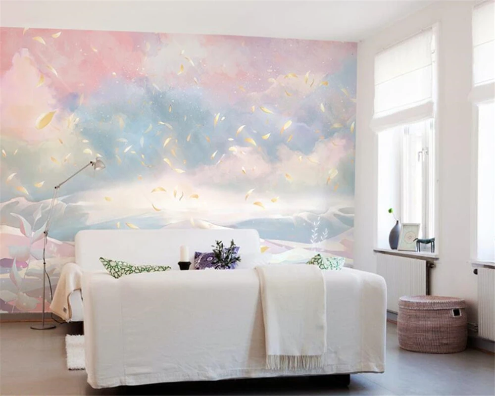 Beibehang Pritaikytas modernus gelsvai mergina graži vaikų kambario, TV foną miegamajame tapetai papel de parede sienos popieriaus