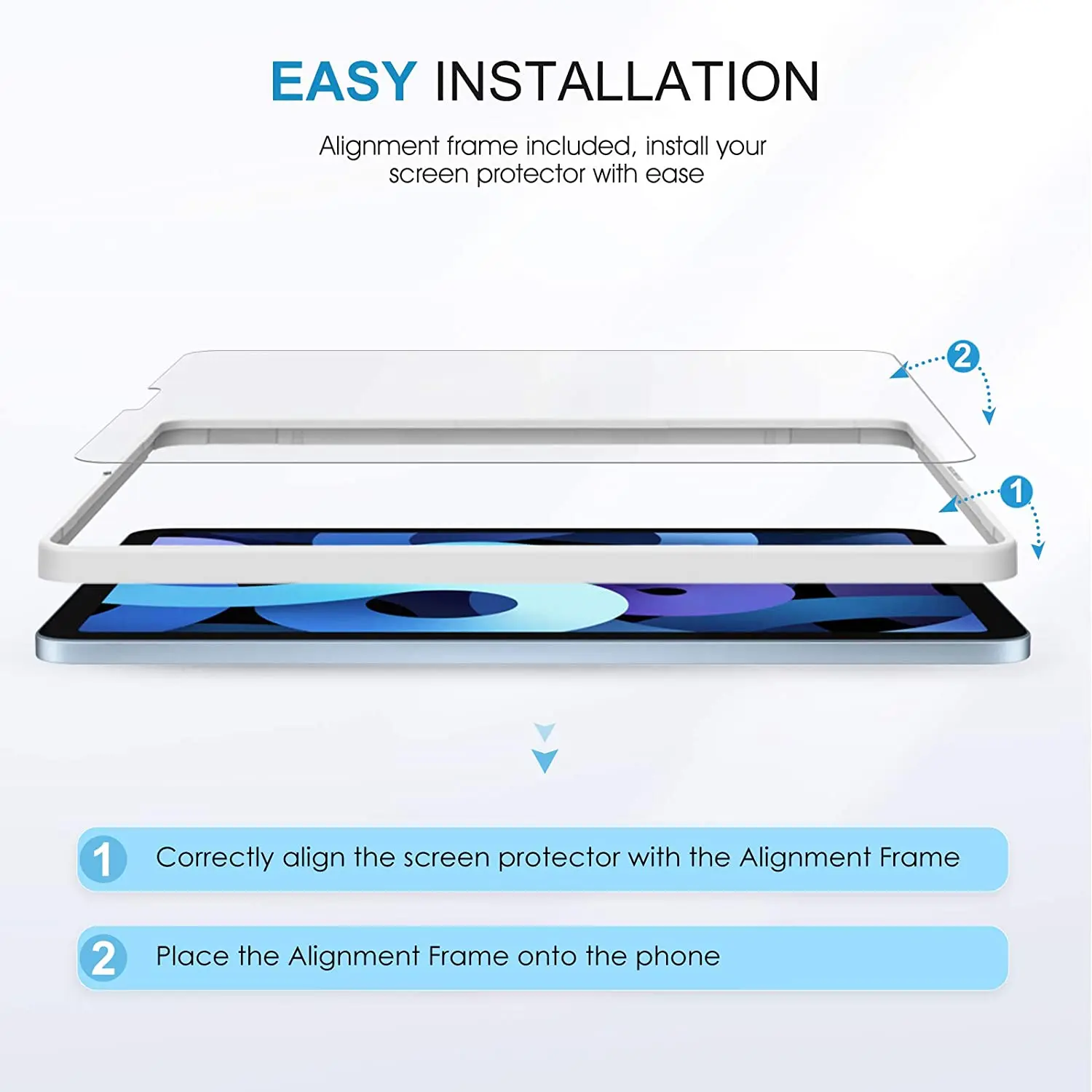 Tabletę Grūdintas Stiklas Screen Protector Cover for Apple iPad 4 Oro 2020 10.9 colių Anti-pirštų atspaudų Apsauginės Plėvelės