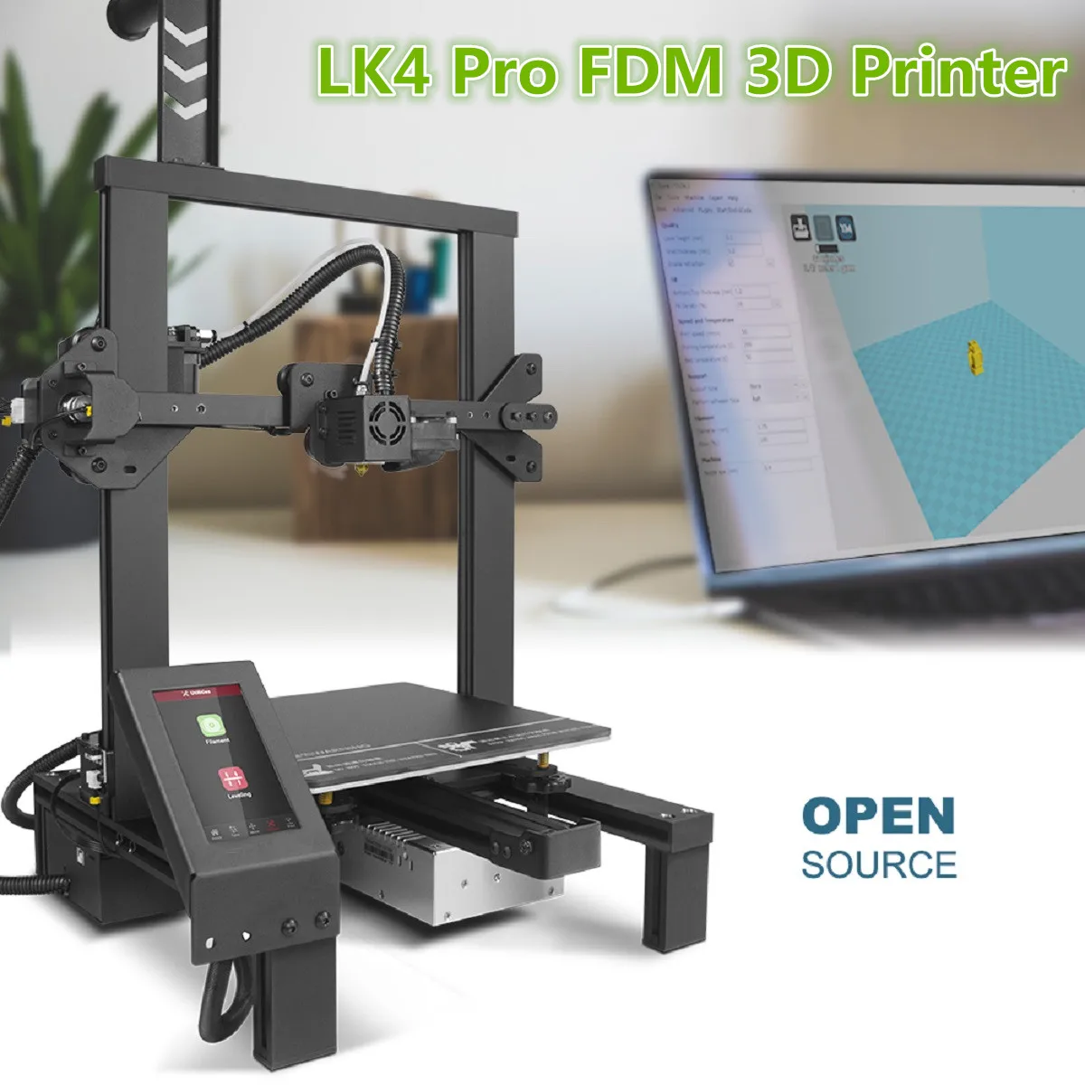 LK4 Pro FDM 3D Spausdintuvas Atviro kodo 4.3 Colių Spalvotas Jutiklinis Ekranas Full Metal didelio Dydžio, Didelio Tikslumo 3D 'is Drucker' is