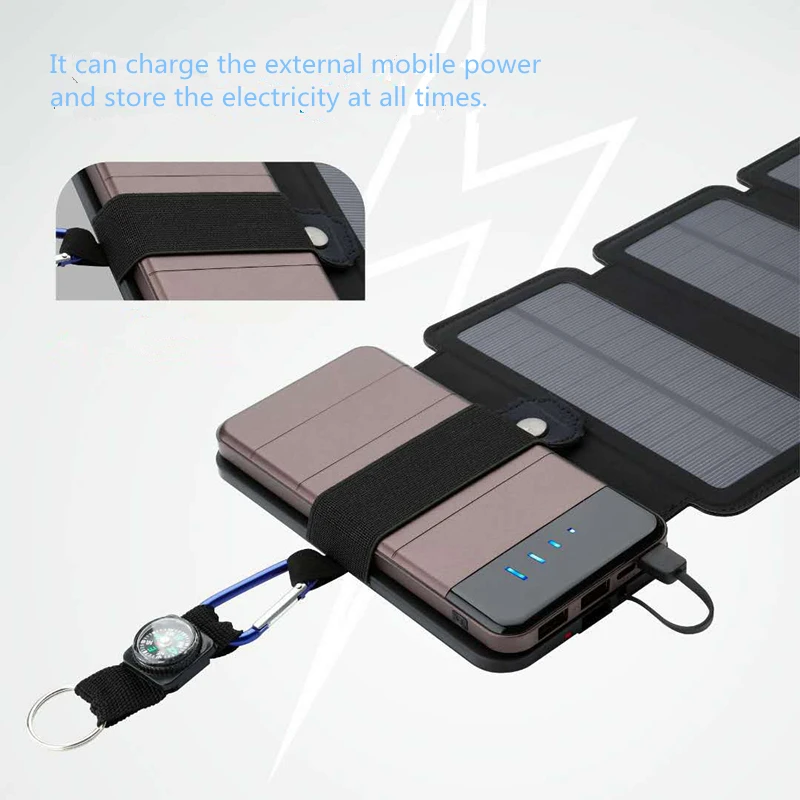 KERNUAP 20W SunPower Veidrodėliai Saulės Elementų Įkroviklį Lauko 5V 2.1 USB Išvesties Įrenginiai Nešiojami Saulės Kolektorių Telefono Įkrovimas
