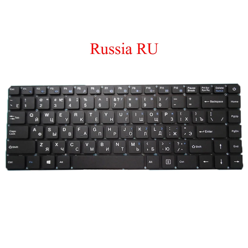 Nešiojamas RU US Klaviatūros BBEN N14W AK14 anglų Rusija juoda be rėmo Naujas