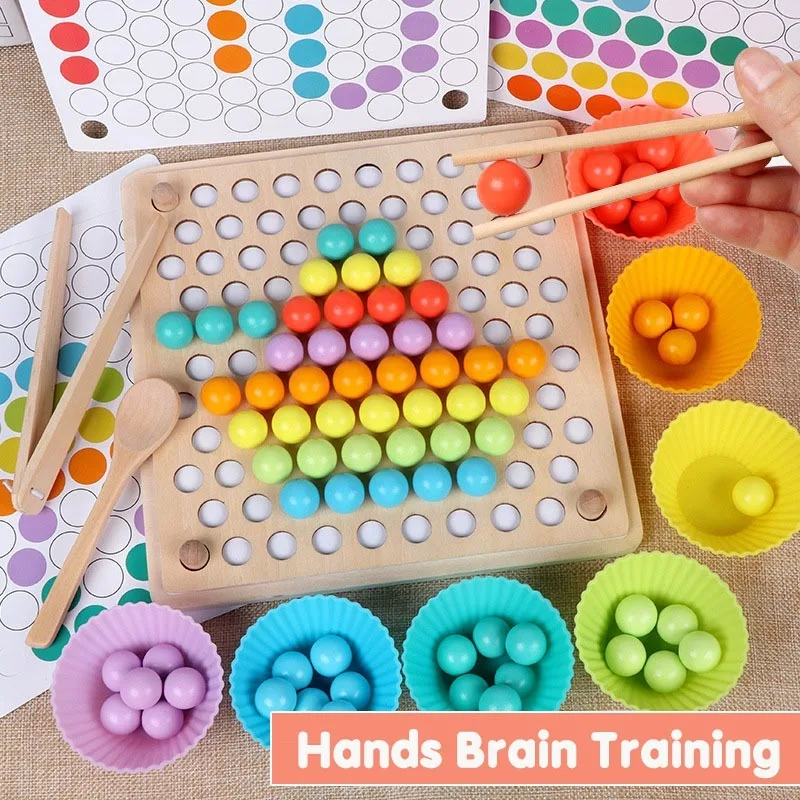 Montessori medinis žaislas vertus smegenų mokymo įrašą karoliukai įspūdį valdybos matematikos žaidimas kūdikių ankstyvojo ugdymo ir vaikų žaislai
