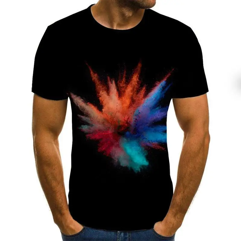 2020 m. visiškai nauji Aukštos Kokybės Karšto Pardavimo, T-Marškinėliai, vyriški trumpomis Rankovėmis Kietas Spalvinga vyriški T-Shirt Prekės Vasaros Vyrų 3D Marškinėliai