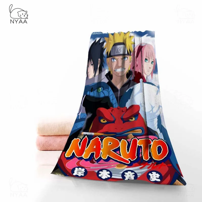 Custom Anime Naruto Mados Vonia Rankšluostį Washcloth Namų Tekstilės Kelionės Ranka Veidą Rankšluosčiu Mikropluošto Vonios Rankšluosčiais Suaugusiems