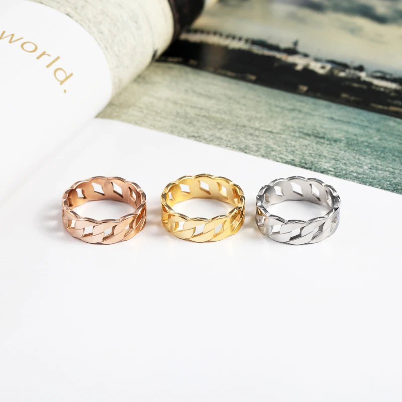 Aukščiausios Kokybės, Unikalaus Dizaino, Grandinės Neribotas Ryšys Modelio Mėgėjams Žiedai, Nerūdijančio Plieno Žiedas Moterų 3 Spalvos vyriški Žiedas