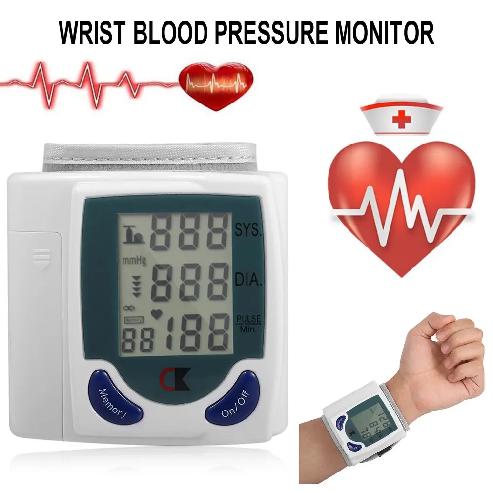 U-Kiss Nešiojamosios Automatinio Skaitmeninis LCD Ekranas Riešo kraujospūdžio matuoklis Prietaisas Širdies Plakimas Norma Pulso Matuoklis Priemonė Kamertonas'