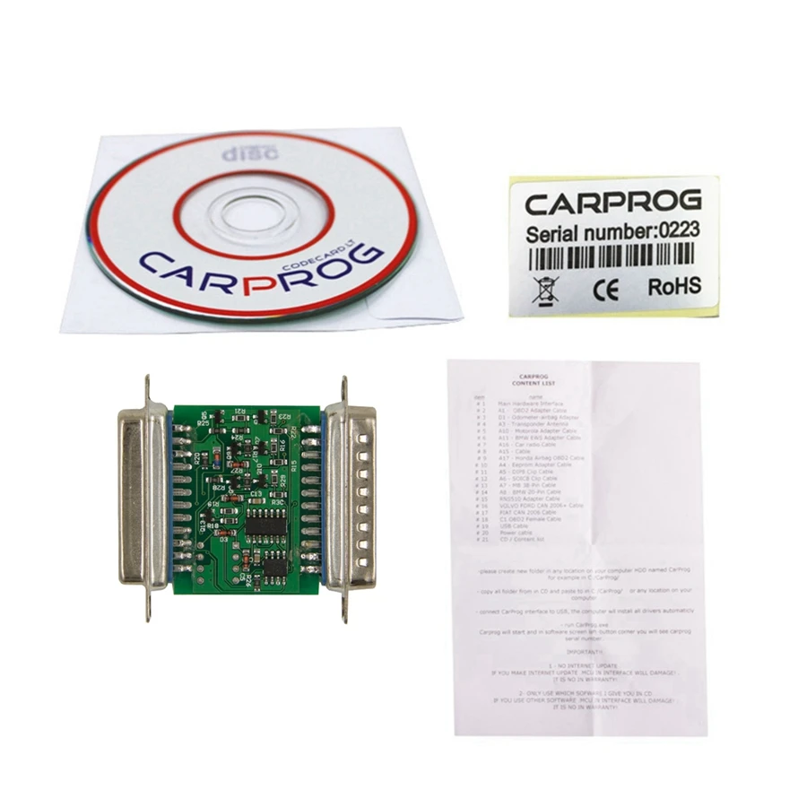 Naujausias Carprog V10.93 V8.21 Full 21 Adapteriai Automobilių Prog 10.93 8.21 EKIU Chip Tuning Internete EKIU Programuotojas oro Pagalvė iš Naujo Įrankis