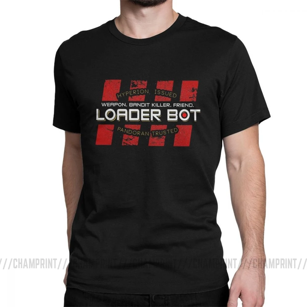 Pasakos Iš Borderlands Loader Bot Vyrų Marškinėliai TFTB Vaizdo Žaidimas Naujovė Tees Medvilnės Marškinėliai Grafinis Atspausdintas Drabužiai